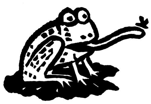 Christopher Brown - Frog - linocut print