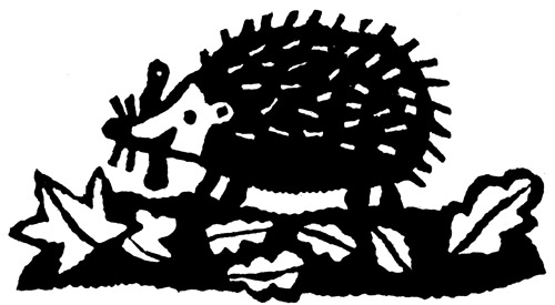 Christopher Brown - Hedgehog - linocut print