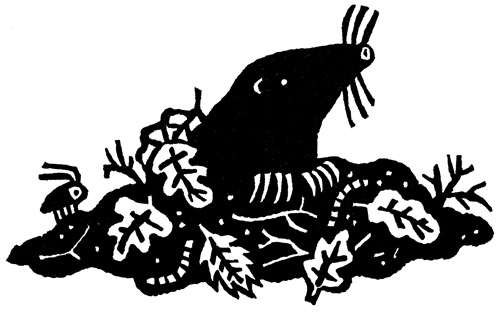 Christopher Brown - Mr. Mole - linocut print