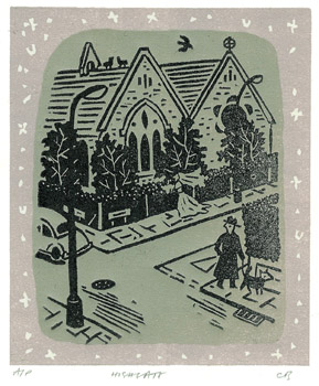 Christopher Brown - linocut print