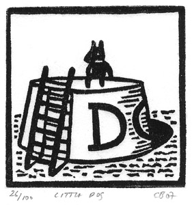 Christopher Brown - linocut print