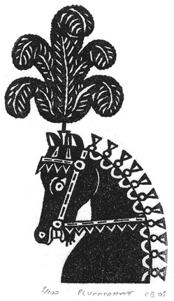 Christopher Brown - linocut print