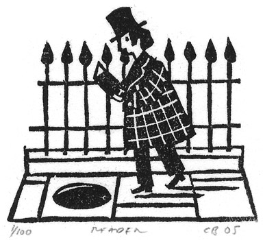 Christopher Brown - linocut print