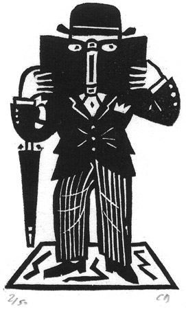 Christopher Brown - linocut print