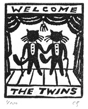 Christopher Brown - linocut print