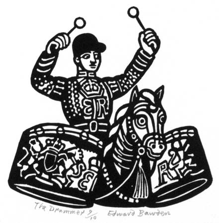 Edward Bawden - The Drummern I - linocut