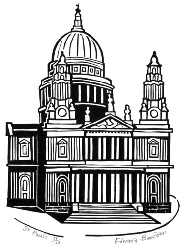 Paul Catherall - Barbican I - linocut