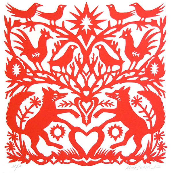 Mark Hearld - Papercut Foxes