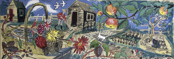 Mark Hearld - Bramble and Apple Allotment - Lithograph