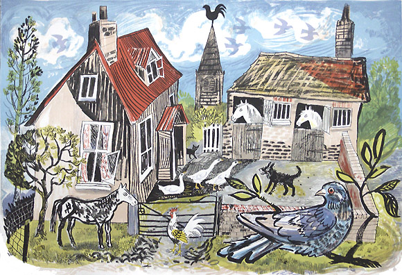 Mark Hearld - Smallholding - Lithograph