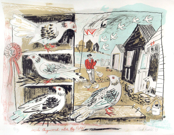 Mark Hearld - Pigeon Loft - Lithograph