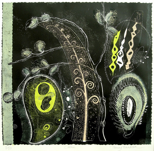 Penny Bhadresa - Catkin - Linocut