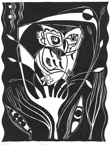 Penny Bhadresa - Nocturne - linocut