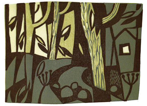 Peter Clayton - linocut